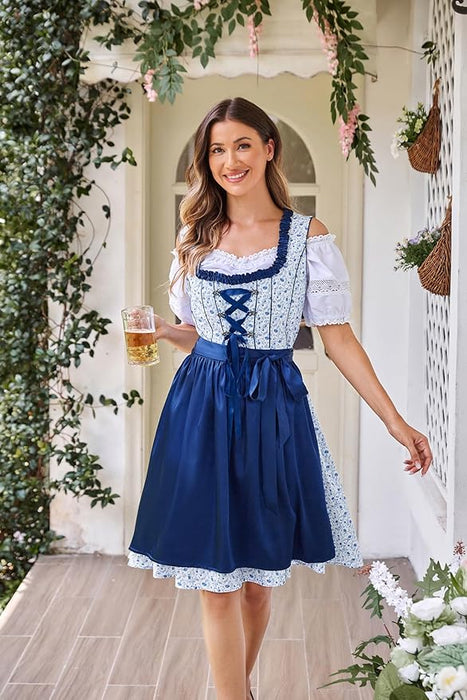 Scarlet Darkness Damen Dirndl Oktoberfest Kostüm