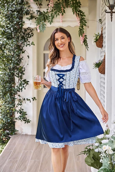 Scarlet Darkness Damen Dirndl Oktoberfest Kostüm