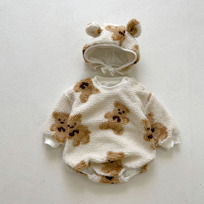 Baby-Bär-Overall mit Hut