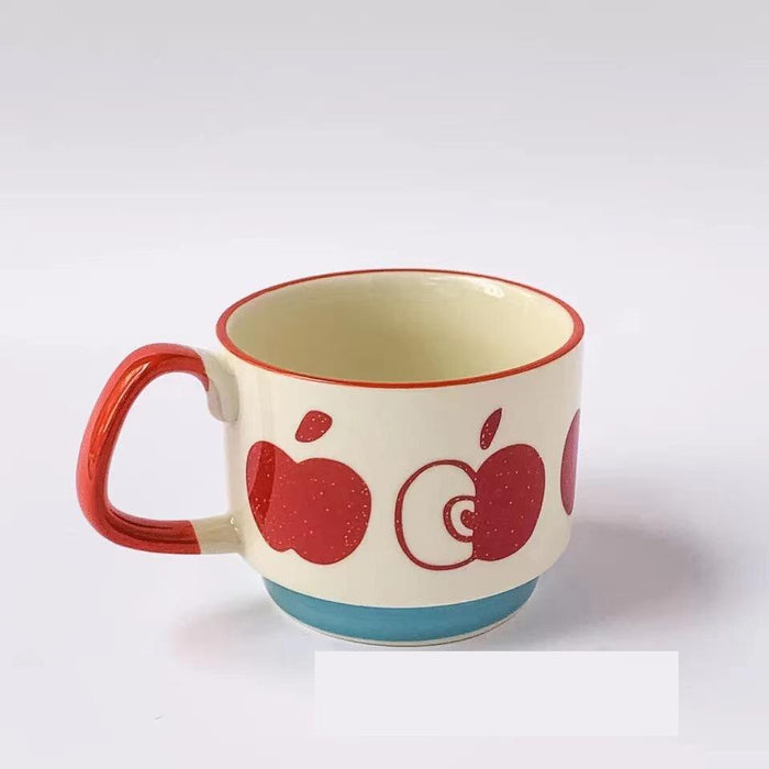 Stapelbare Retro-Blumen-Kaffeetasse