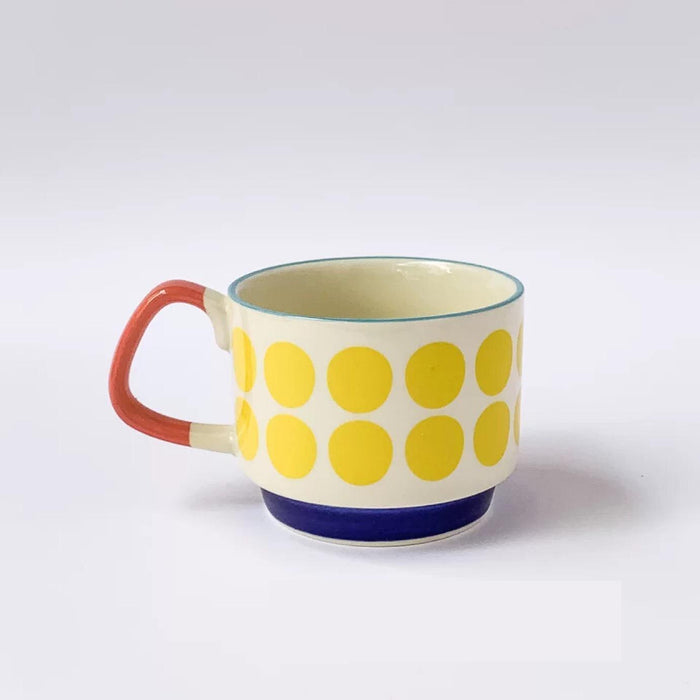 Stapelbare Retro-Blumen-Kaffeetasse