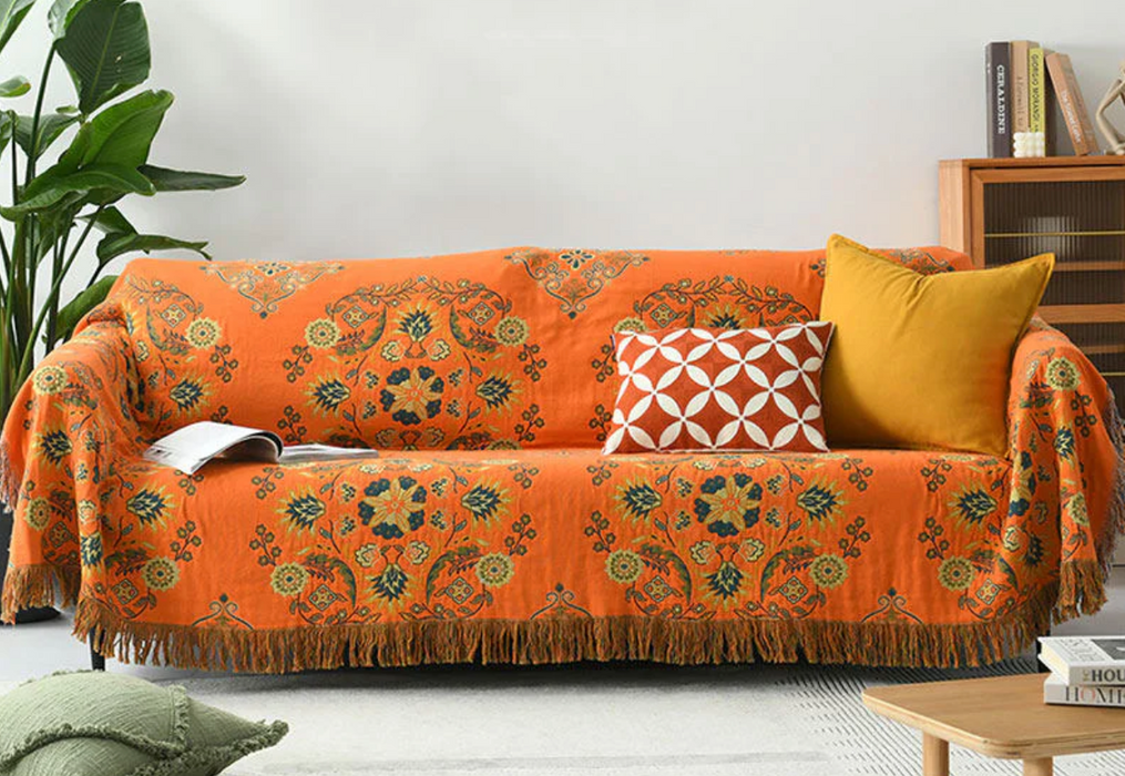 Vintage Wurfdecke Blumen-Sofa-Abdeckung