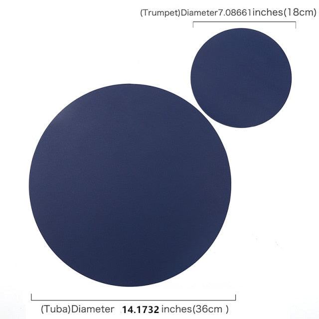 Moderne wasserdichte Tischsets und Untersetzer aus Pu-Leder